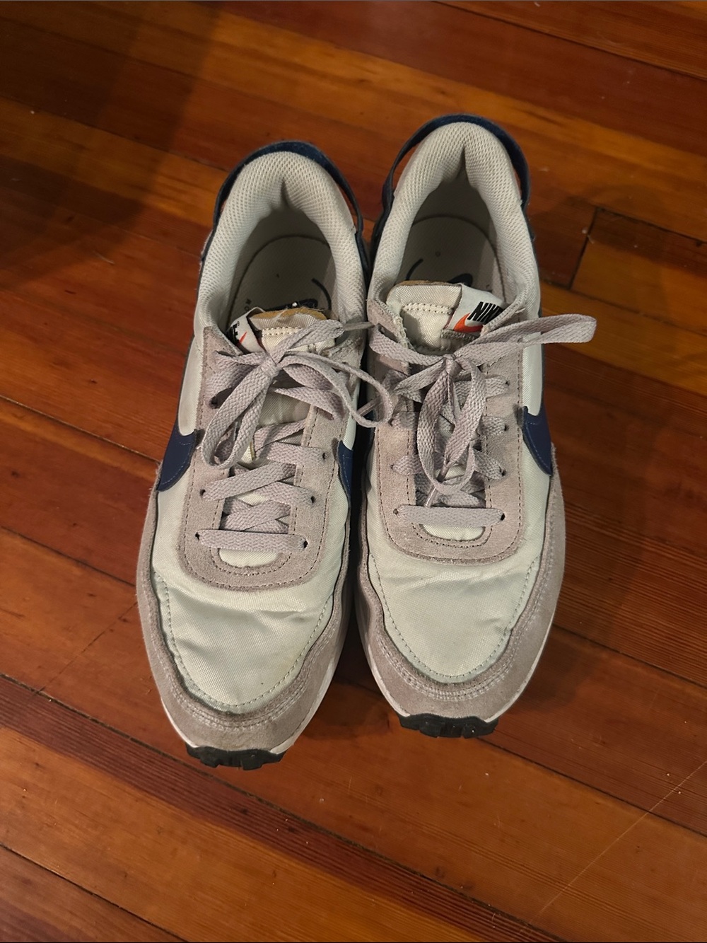 Nike Women’s Light Gray and Navy Casual Sneakers